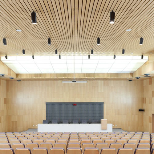 Holzfurnier-Deckensystem - Derako® Veneered Grill - Hunter Douglas Architectural - lackiertes Holz / MDF / Platten
