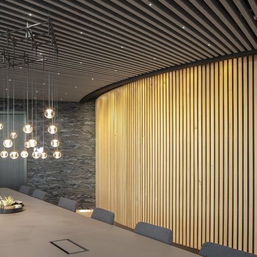 Akustikplatte für Decke - HeartFelt&reg; PareauLux - Hunter Douglas Architectural - Filz / aus Vinylgewebe / rechteckig