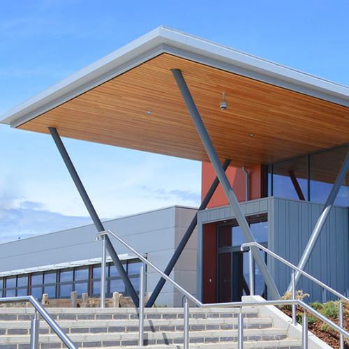 Massivholzdeckensystem - Derako&reg; Solid Wood Linear Exterior - Hunter Douglas Architectural - Lamellen / für Eingangsbereich / Außen