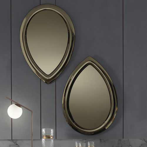 Wandmontierter Spiegel - PETALO - Riflessi - modern / oval / gold