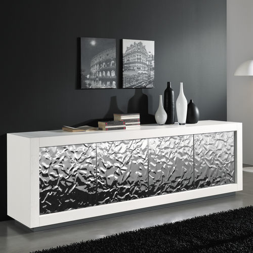 Modernes Sideboard - PICASSO ANTA MITO  - Riflessi - Tanne / mit Schwingtür / mit Kufengestell