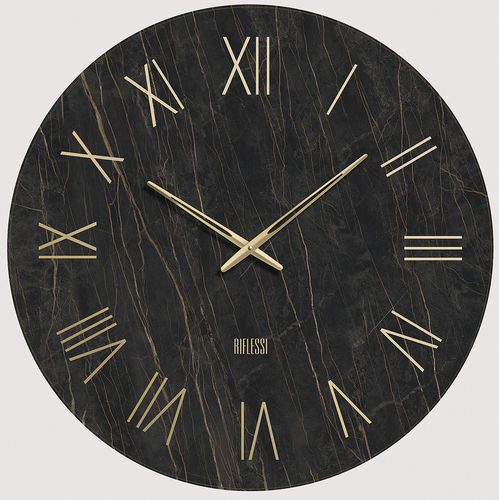 Moderne Uhr - PORTOFINO - Riflessi - wandmontiert / Analog / Chrom