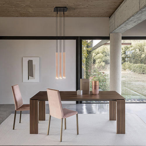 Moderner Tisch - ATLANTE - Riflessi - Holz / Gestell aus Holz / rechteckig