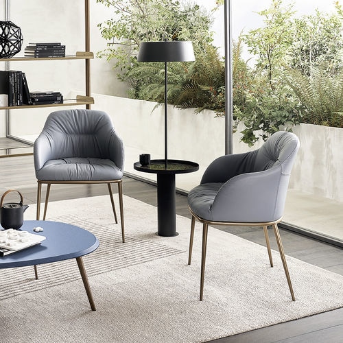 Moderner Stuhl - CHIC COMFORT  - Riflessi - für den Innenraum / Stoff / Gestell aus Stahl