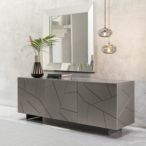 Modernes Sideboard - SEGNO - Riflessi - lackiertes Holz / mit Schwingtür / mit Kufengestell
