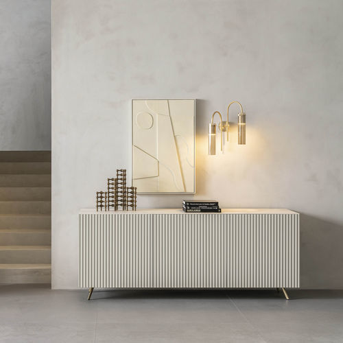 Modernes Sideboard - ONDA - Riflessi - lackiertes Holz / mit Schwingtür / mit 4 Beinen