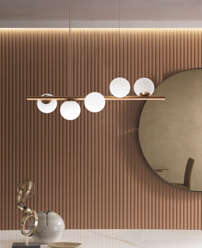 Hängelampe - TWIST S5 - Riflessi - aus lackiertem Metall / Glas / modern