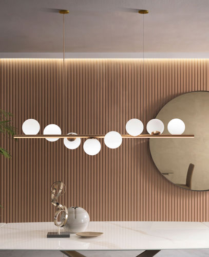 Hängelampe - TWIST S8 - Riflessi - aus lackiertem Metall / Glas / modern