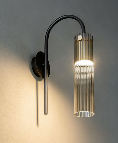 Moderne Wandleuchte - TUBE A  - Riflessi - für den Innenraum / Glas / aus lackiertem Metall