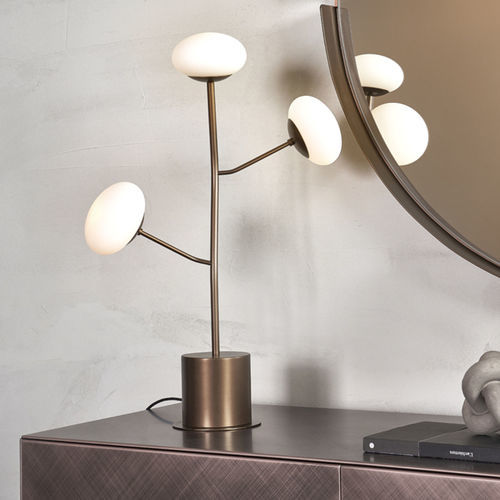 Tischlampe - RAMY T - Riflessi - aus lackiertem Metall / Glas / modern