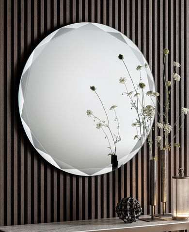 Wandmontierter Spiegel - GIOIELLO - Riflessi - modern / rund / silberfarben