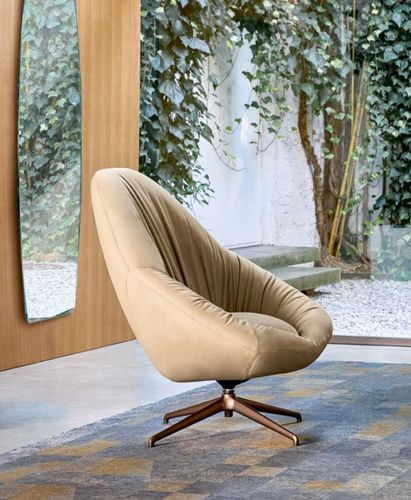 Design-Sessel - BACIO  - Riflessi - Samt / Leder / Kunstleder