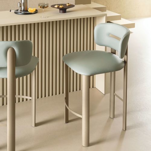 Design-Esszimmerstuhl - VELVET SGABELLO - Riflessi - für den Innenbereich / Kunstleder / Stoff