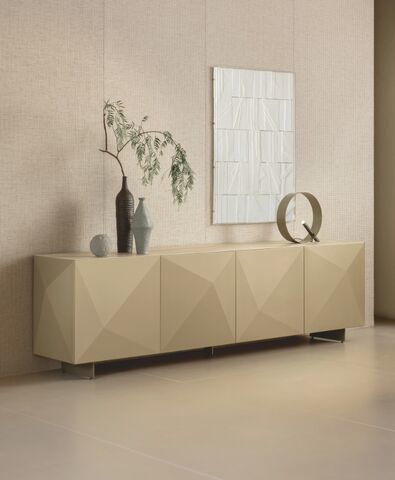 Modernes Sideboard - CUBRIC  - Riflessi - aus lackiertem Metall / Stahl / Keramik