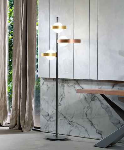 Bodenlampe - BUBBLE PT Piantana - Riflessi - Metall / Glas / modern