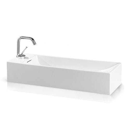 Aufsatzwaschbecken - L261 - A. e T. ITALIA - Keramik / Mischbatterie / rechteckig