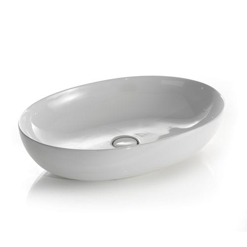 Aufsatzwaschbecken - L600 - A. e T. ITALIA - Keramik / oval / ohne Öffnung