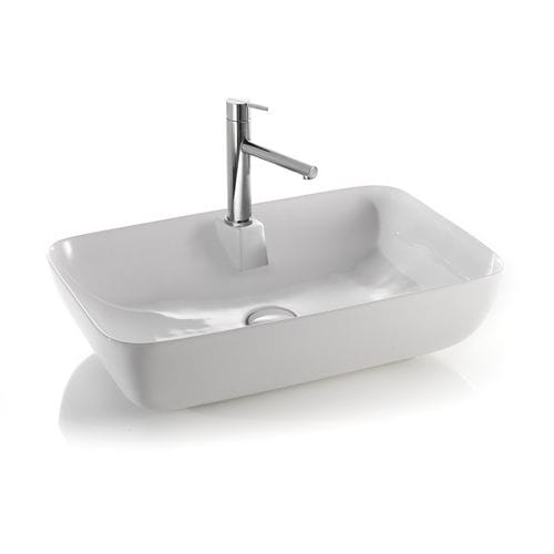 Aufsatzwaschbecken - L607 - A. e T. ITALIA - Keramik / Mischbatterie / rechteckig
