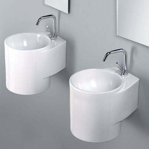 Wand-Handwaschbecken - L314 - A. e T. ITALIA - rund / Keramik