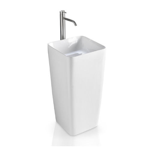 Bodenstehendes Waschbecken - L506 - A. e T. ITALIA - Keramik / quadratisch / ohne Öffnung