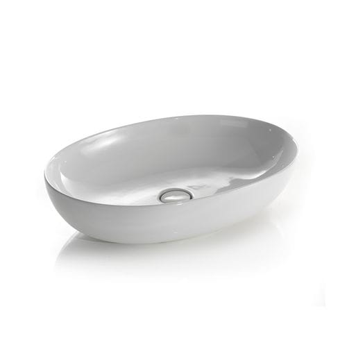 Aufsatzwaschbecken - L616 - A. e T. ITALIA - Keramik / oval / ohne Öffnung