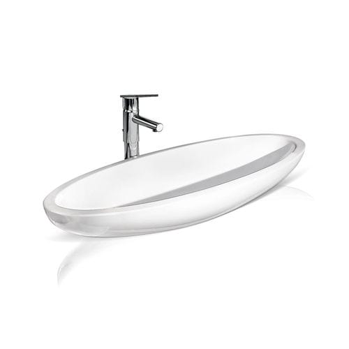 Aufsatzwaschbecken - L225 - A. e T. ITALIA - Keramik / oval / ohne Öffnung