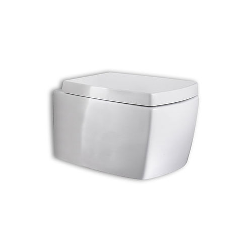 Wandhängendes WC - S571 - A. e T. ITALIA - Keramik / mit eingebauter Spülung / für Privatgebrauch