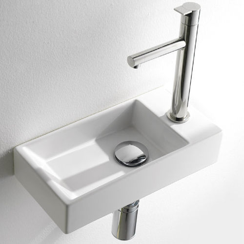 Aufsatzhandwaschbecken - L319 - A. e T. ITALIA - Wand / rechteckig / Keramik