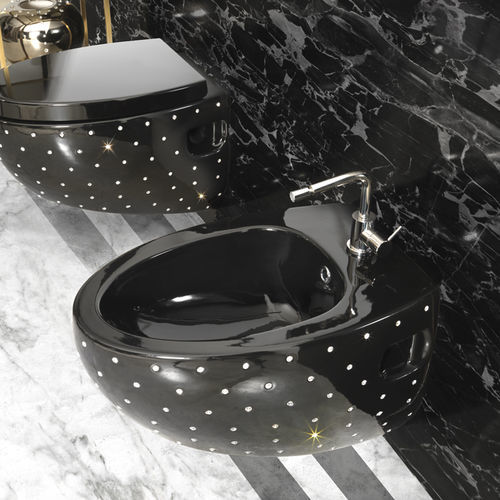 Wandhängendes Bidet - A. e T. ITALIA - Keramik / Swarovski®-Kristall