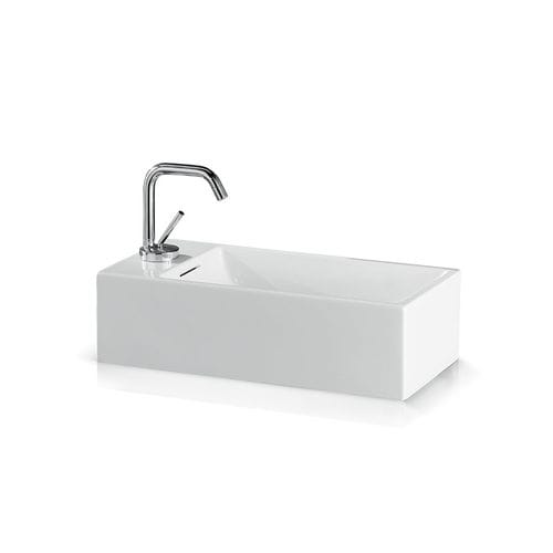 Aufsatzwaschbecken - L262 - A. e T. ITALIA - Keramik / Mischbatterie / rechteckig