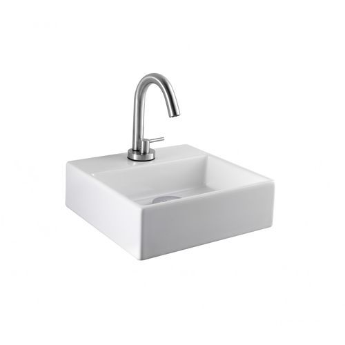 Wand-Handwaschbecken - L318 - A. e T. ITALIA - quadratisch / Keramik