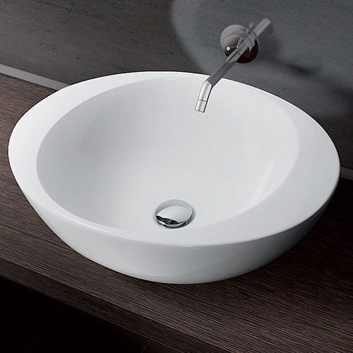 Aufsatzwaschbecken - ACCENT - A. e T. ITALIA - Keramik / oval / ohne Öffnung