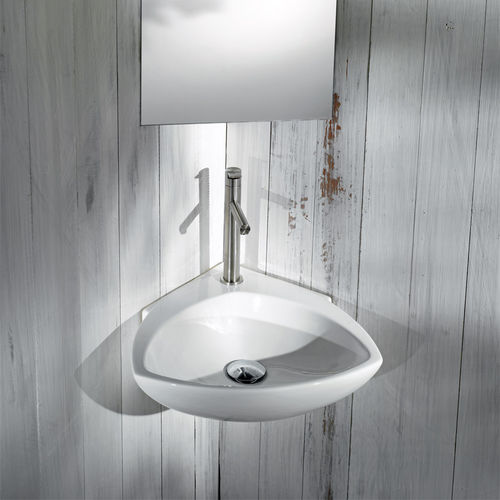 Wand-Waschbecken - L236 - A. e T. ITALIA - Keramik / Mischbatterie / mit verstellbarem Spiegel