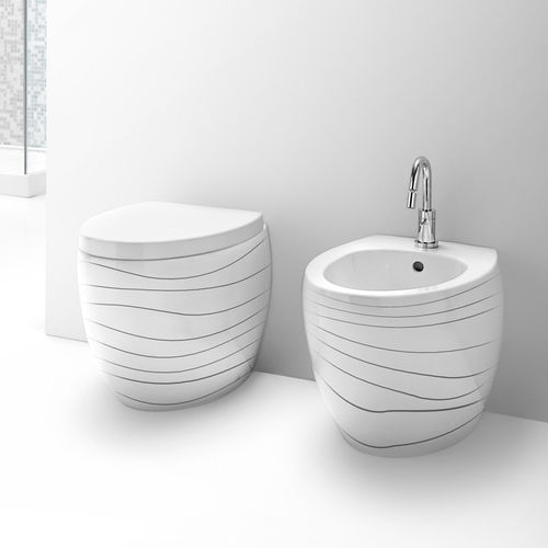 Freistehendes WC - S541 - A. e T. ITALIA - Keramik / für Privatgebrauch / oval