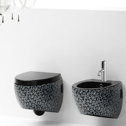 Wandhängendes WC - S511 - A. e T. ITALIA - Keramik / für Privatgebrauch / oval