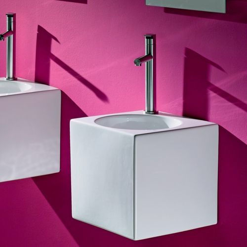 Wand-Handwaschbecken - L310 - A. e T. ITALIA - in Würfelform / Keramik