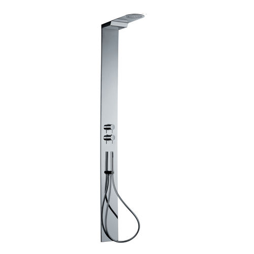 Thermostatische Duschsäule - MINIMAL: 495 - NEWFORM - Edelstahl / wandmontiert / modern