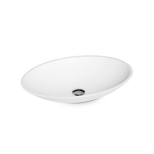 Aufsatzwaschbecken - 66317 - NEWFORM - Cristalplant® / oval / modern