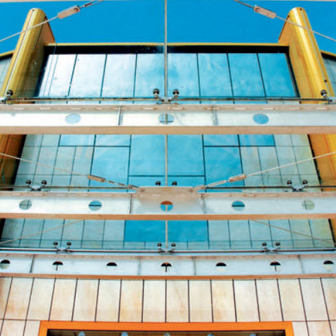 Paneel-Vorhangfassade - POLIEDRA-SKY GLASS 180 - METRA Building - Glas / Edelstahl / transparent