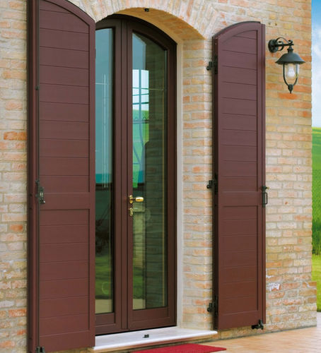 Fall-Fensterladen - SCURETTO - METRA Building - Holz / Metall / Holzoptik