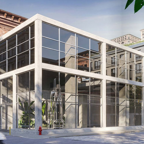 Paneel-Vorhangfassade - POLIEDRA SKY TECH 60 INW - METRA Building - Glas / Metall / Dekor