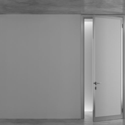 Tür für Innenbereich - OVERLAP - METRA Building - Holz / Glas / Aluminium
