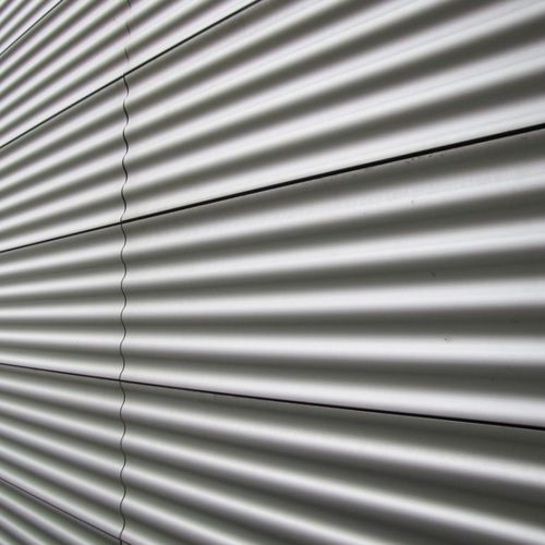 Paneel-Fassadenverkleidung - WAVE 200 - PROMOCLAD - Aluminium / gewellt / Grossformat