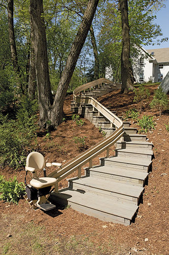 Treppenlift für Außenbereich - ELITE : CRE-2110E - Bruno Independent Living Aids - drehbar
