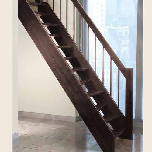 Gerade Treppe - MARINARA - Mobirolo - Holzstufen / mit Holzstruktur / modern