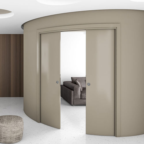 Tür für Innenbereich - Arkimede - Ermetika - Holz / Schiebe / modern