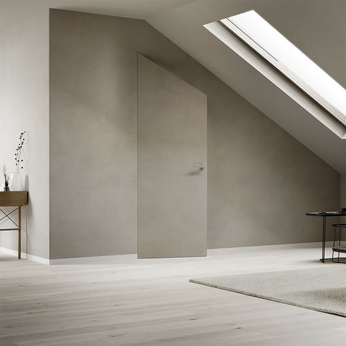 Tür für Innenbereich - ABSOLUTE SWING: TRAPEZOIDAL - Ermetika - Holz / einflügelig / modern