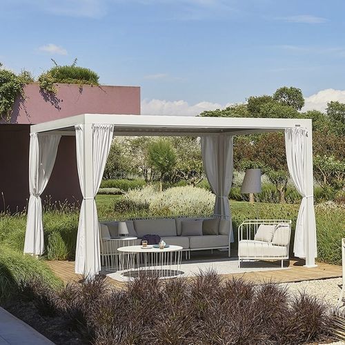 Selbsttragende Pergola - Nuvola - EMU - Aluminium / mit orientierbaren Lamellen / motorisiert