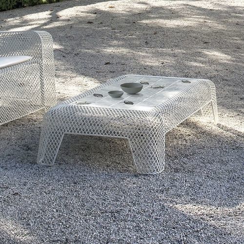 Industriedesign-Couchtisch - IVY  - EMU - Stahl / Netz / Gestell aus Netz