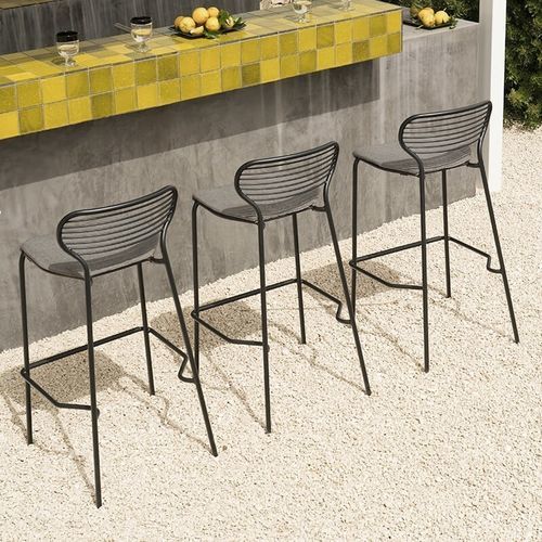 Moderner Barstuhl - Apero - EMU - für Außenbereich / Stahl / Gestell aus Stahl